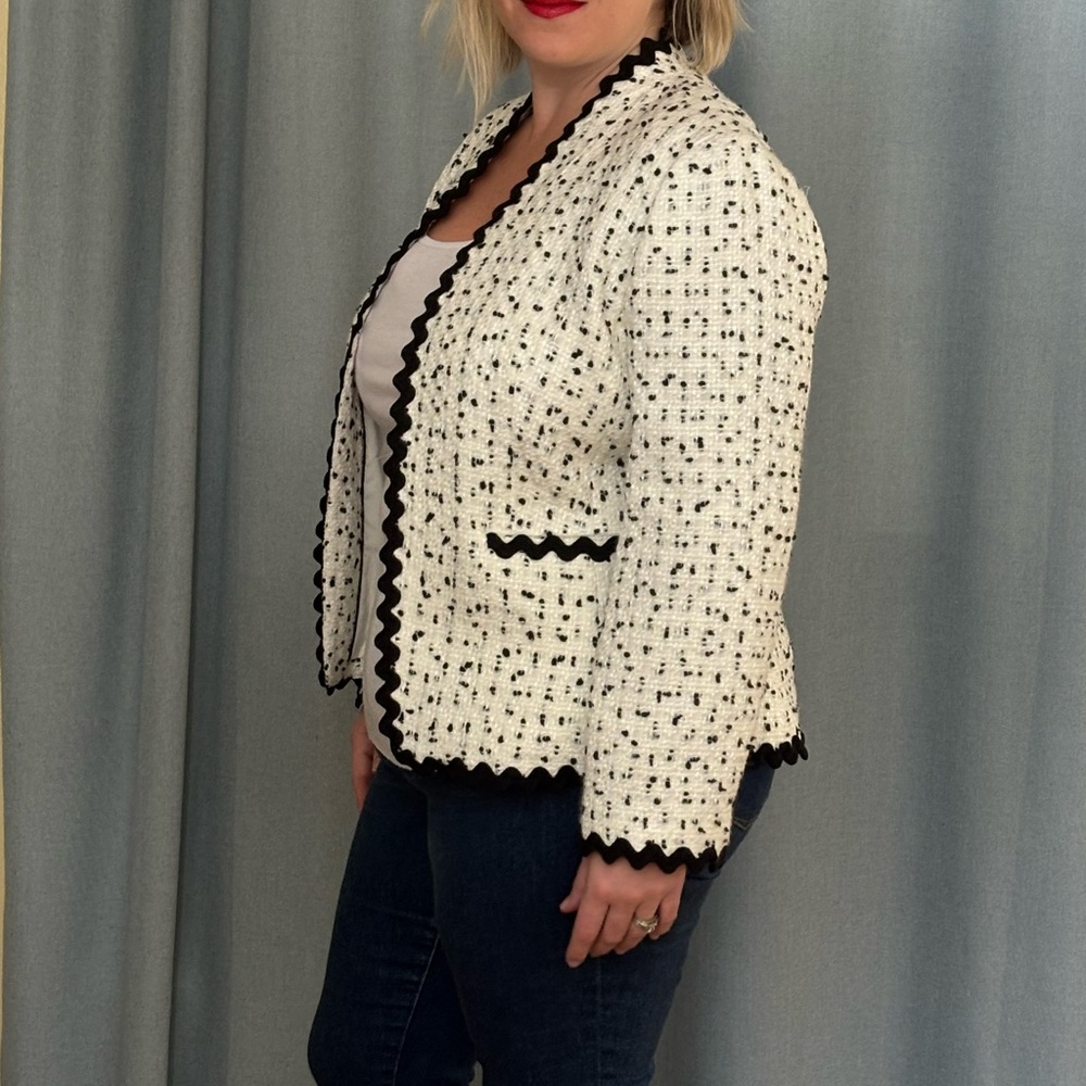 J. Crew Women's Black and White Jacket